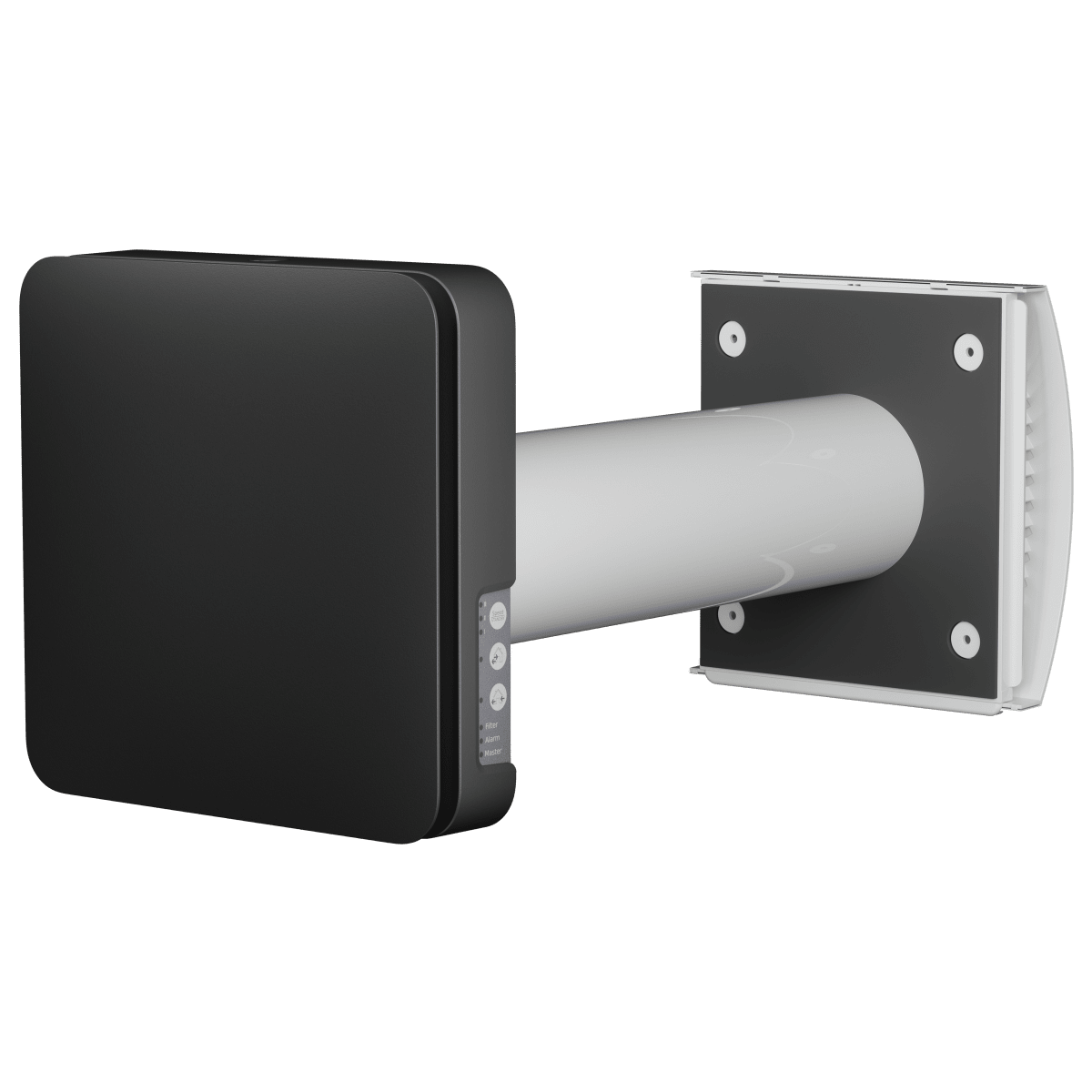 Aura One WiFi 100 soojustagastusega värskeõhuklapp, must