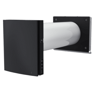 Roomie Dual WiFi V2 soojustagastusega värskeõhuklapp, must