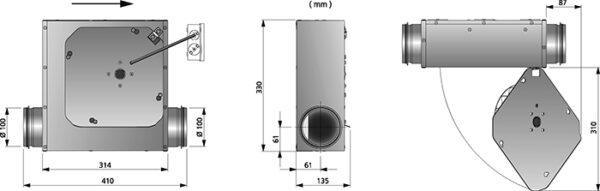 kanaliventilaator LPKB100 moodud