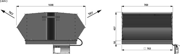 katuseventilaator TKV760 mõõdud