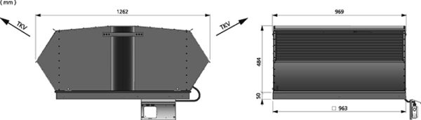 katuseventilaator TKV960 mõõdud