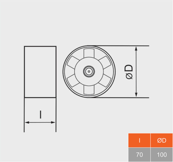 VO 100 HT ventilaator +150°|ø100mm - Image 3