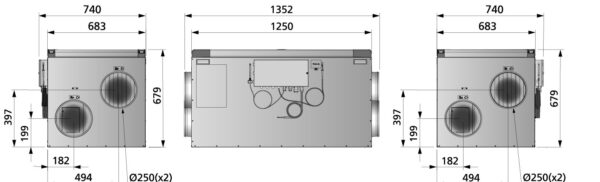 Ventilatsiooniseade HERU 300 S EC (max ±950 m³/h) - Image 2