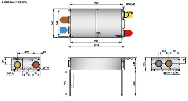 Ventilatsiooniseade HERU 50 LP EC (max ±160 m³/h) - Image 2