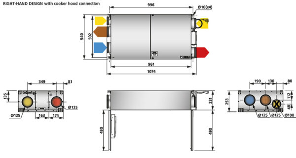 Ventilatsiooniseade HERU 90 LP EC (max ±320 m³/h) - Image 2
